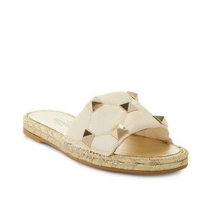 Valentino Garavani Rockstud Espadrille in color light ivory